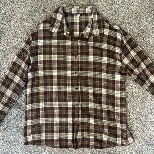 Woman’s flannel plaid shirt